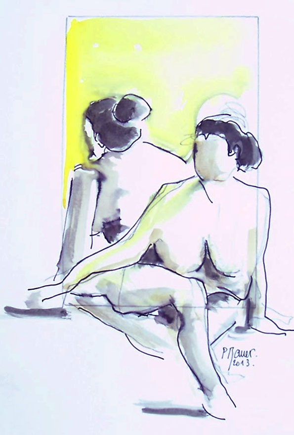 Encre et aquarelle / 20 x 30