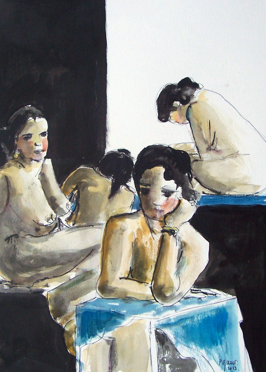 Encre et aquarelle / 50 x 70