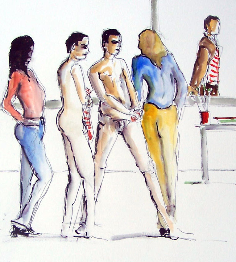 Encre et aquarelle / 50 x 70