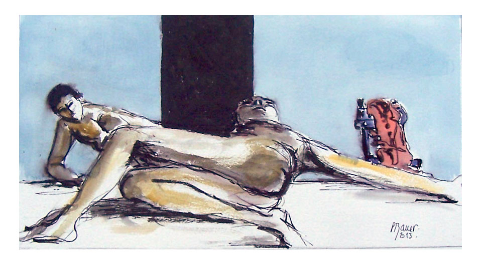 Encre et aquarelle / 70 x 50