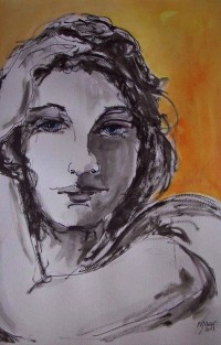 Portrait / Encre et aquarelle / 50 x 70