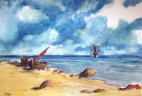 Marine / Aquarelle / 70 x 50