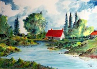 Paysage / Aquarelle / 70 x 50