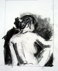 Nu de dos / Mines de plomb / 20 x 30