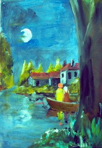 Clair de lune / Acrylique / 50 x 70