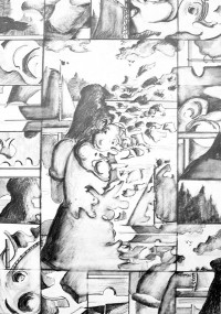 Fin de l 'enfance / Encre / 50 x 70