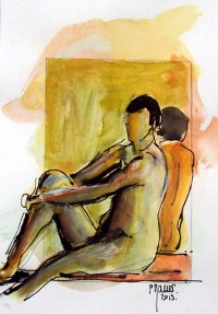 Nu / Encre et Gouache / 20 x 30