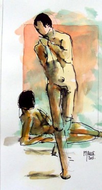 Nu / Encre et Gouache / 20 x 30