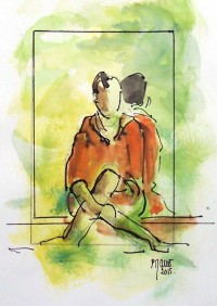 Nu / Encre et Gouache / 20 x 30