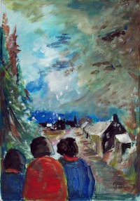 Promenade hivernale / Acrylique / 50 x 70