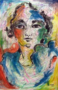 Portrait / Aquarelle et feutres / 65 x 50