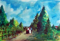 Promenade champêtre / Acrylique / 50 x 65