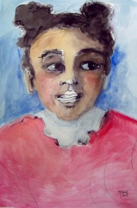Miss couettes / Aquarelle / 65 x 50