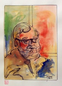 Portrait / Aquarelle et encre / 40 x 30