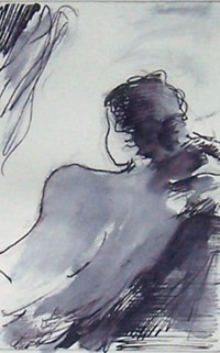 Nu de dos / Encre / 40 x 30