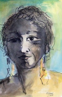Portrait/ Aquarelle et encre / 40 x 30Portrait100_8458