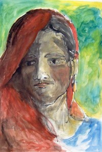 Portrait / Aquarelle et gouache / 65 x 50
