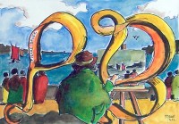 logo PB / Aquarelle et encre / 30 x 40