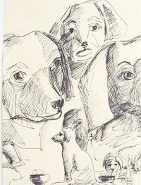 Groupe canin / Encre / 19 x 26