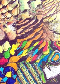 Structures animalières / Encre et feutres / 30 x 40