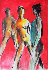 Trio / Acrylique / 50 x 70