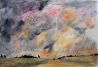 Après l' orage / Aquarelle / 70 x 50