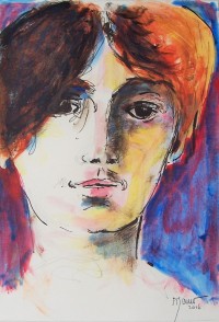 Portrait / Aquarelle et encre / 30 x 40