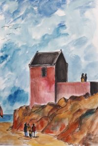 Chapelle du cap / Aquarelle et encre / 50 x 70 