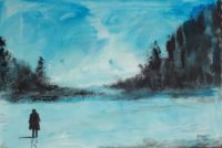 Seul en hiver / Acrylique / 70 x 50 