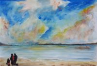 Marine et trio / Aquarelle / 70 x 50 