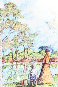 Une partie de pèche / Feutres pointillés / 50 x 70