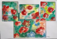 Etudes florales / Aquarelle / 70 x 50 