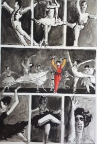 Les pas de danse 02 / Encre et aquarelle / 50 x 70 