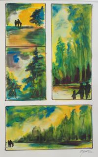 Vues forestières / Aquarelle et encre / 50 x 70 