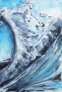 La vague 02 / Aquarelle, encre et gouache / 50 x 70 