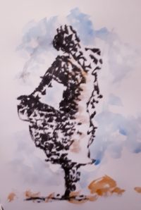 Silhouette / Encre et aquarelle / 30 x 50 