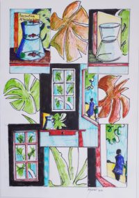A la façon de Matisse 01 / Encre et feutres / 50 x 70 