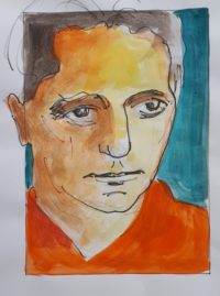 Gabin série 07 / Encre et aquarelle  / 30 x 50 