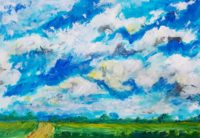 Ciel et ruralité / Acrylique / 70 x 50 