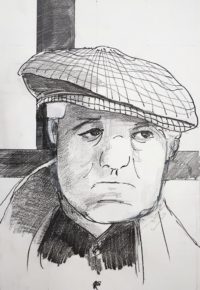 Jean Gabin et sa casquette 02 / Mines de plomb / 50 x 70 