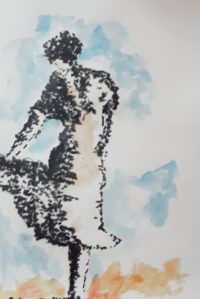 Silhouette 02 / Aquarelle et encre / 50 x 70 