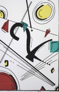 A la Vassily Kandinsky 01/ Aquarelle et encre / 30 x 50
