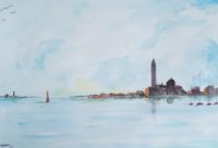 A la Turner, Venise 09 / Aquarelle et encre / 70 x 50