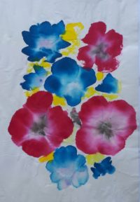 Promenade florale 13 / Aquarelle et encre, papier Japon / 30 x 50 