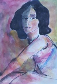 Portrait 01 / Aquarelle et encre / 30 x 50 