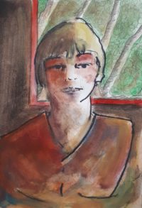 Portrait 03 / Aquarelle et encre / 30 x 50 