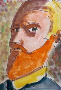 Barbe rousse / Aquarelle et encre / 30 x 50 