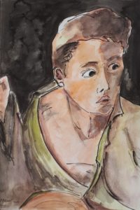 L'étonné / Aquarelle et encre / 50 x 70 