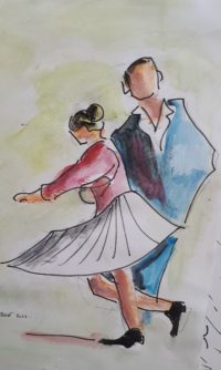 Duo / Aquarelle et encre / 30 x 50