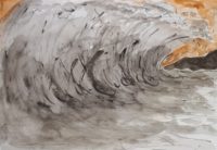 La vague / Aquarelle et encre / 70 x 50